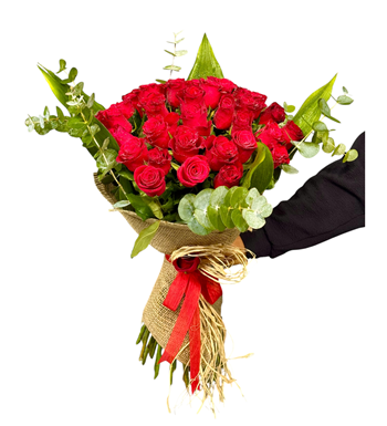 41 Adet Gül Buketi Kırmızı Gül Buketi Sevgiliye Çiçek 