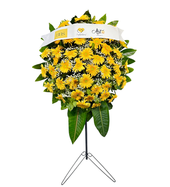 Ferforje Aranjman Sarı Gerbera Açılış Çiçeği Kutlama 